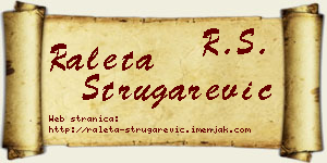 Raleta Strugarević vizit kartica